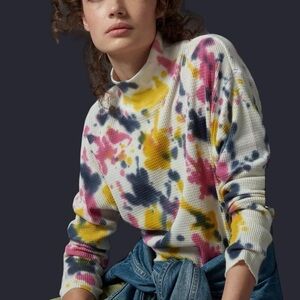 Anthropologie T.La Mercer Cropped Waffle Pullover – Size M